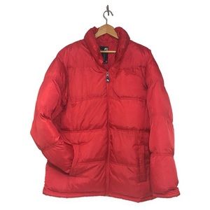 South Pole Men's Red Poly Puffer Coat SZ M